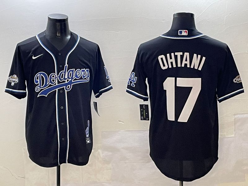 Men Los Angeles Dodgers #17 Ohtani Black Fashion Game 2025 Nike MLB Jersey style 306->los angeles dodgers->MLB Jersey